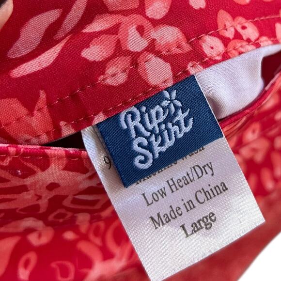 Rip Skirt Women's Hawaii Dahlia Teaberry Wrap Skirt Length 1 Size Large - Picture 5 of 5